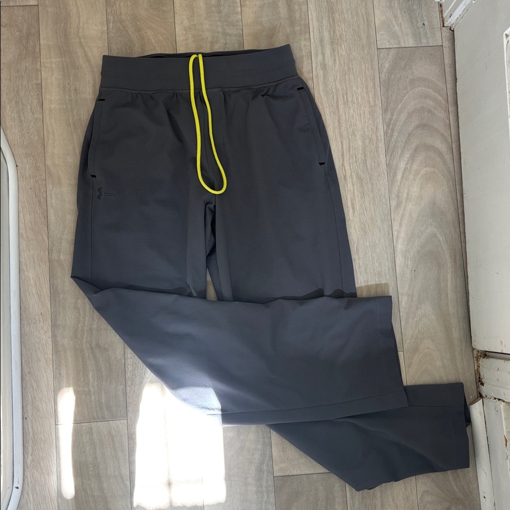 Under Armour Gray Joggers with Yellow Accents